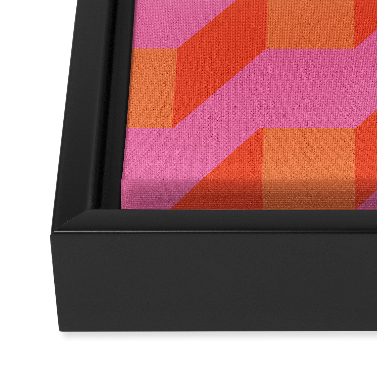 Retro geometry bright pattern no10 Framed Canvas Print Gallery Image 3