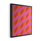 Retro geometry bright pattern no10 Framed Canvas Print Gallery Image 2