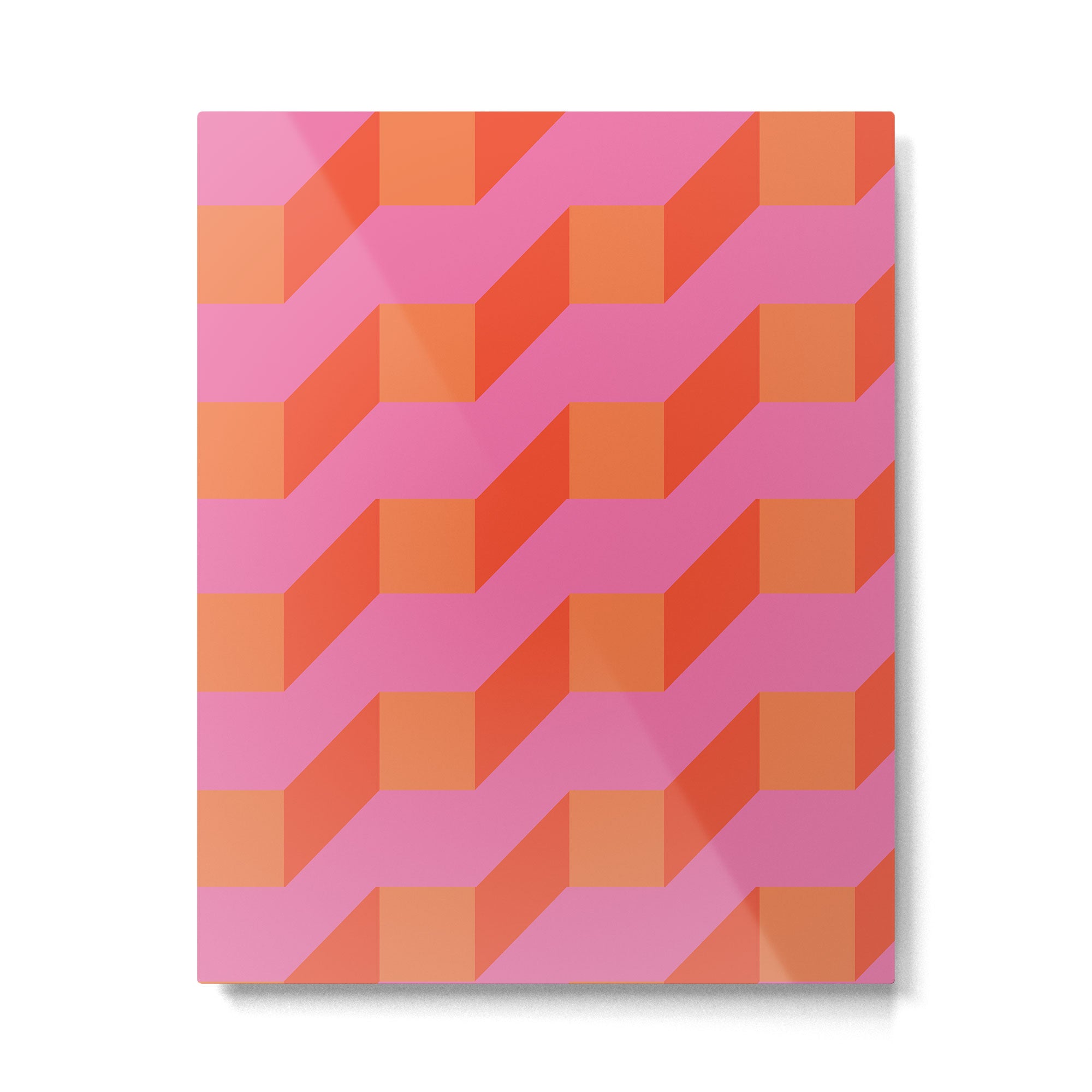Retro geometry bright pattern no10 Metal Print Gallery Image 6