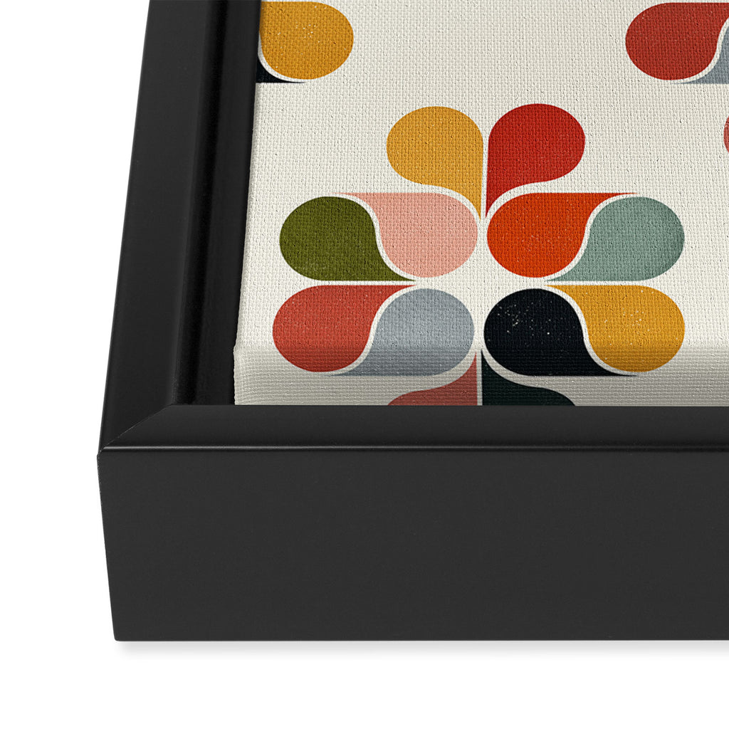Retro geometry pattern Framed Canvas Print Gallery Image 3
