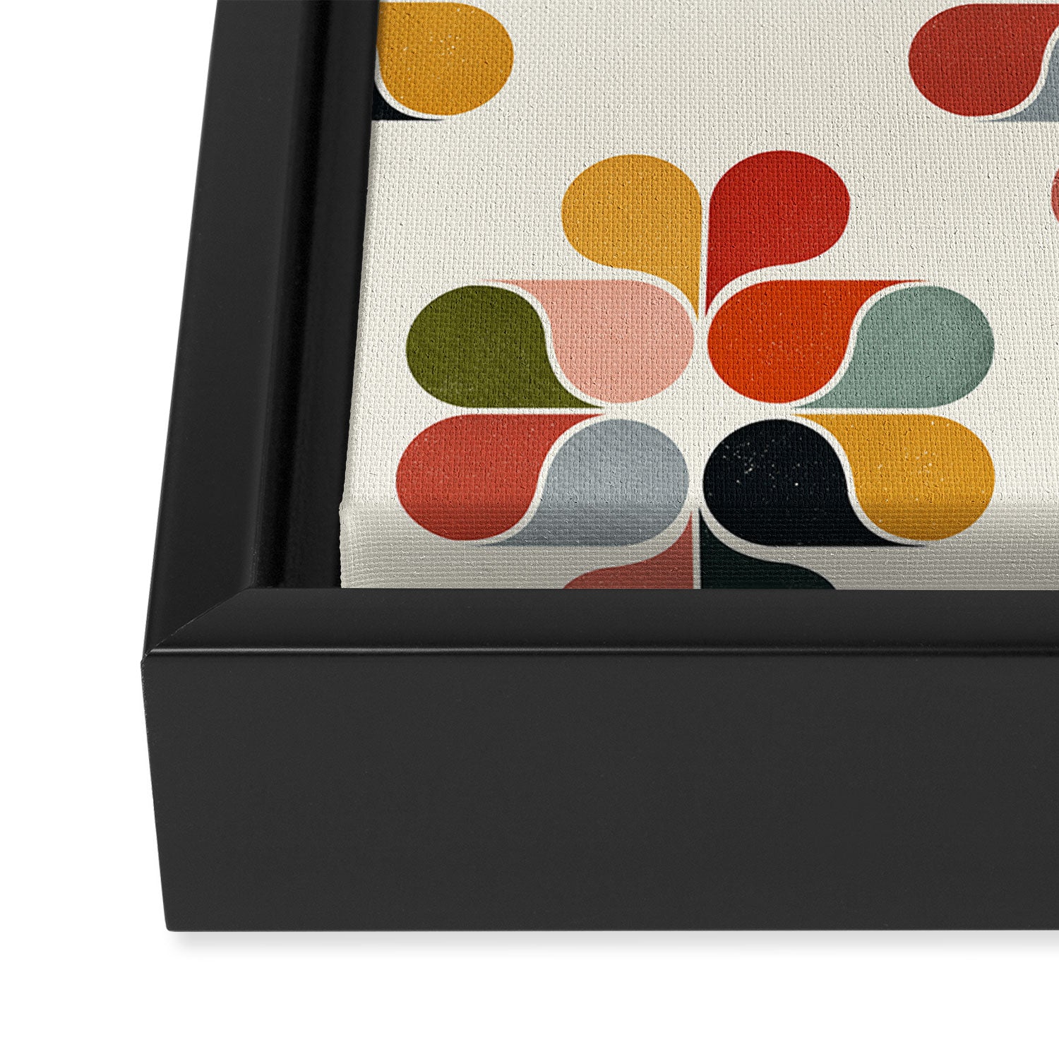 Retro geometry pattern Framed Canvas Print Gallery Image 3