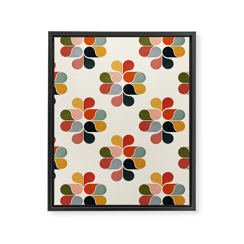 Retro geometry pattern Framed Canvas Print Gallery Image 8