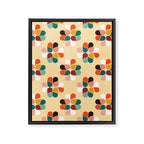 Retro geometry pattern no2 Framed Canvas Print Gallery Image 8