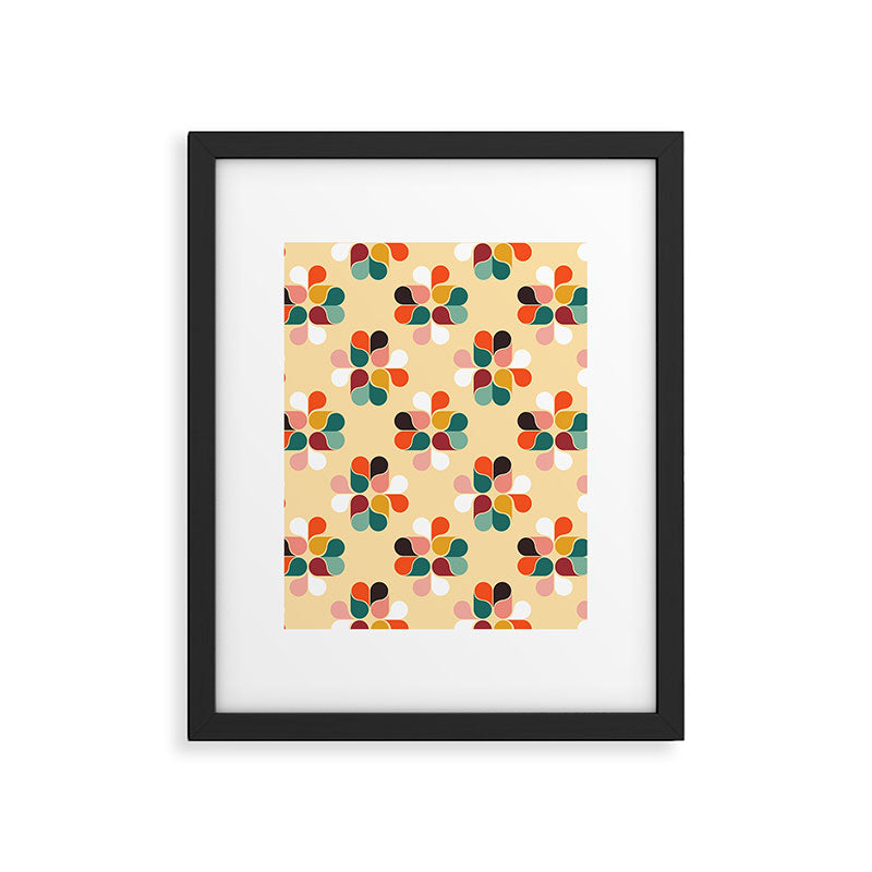 Retro geometry pattern no2 Framed Art Print Gallery Image 4