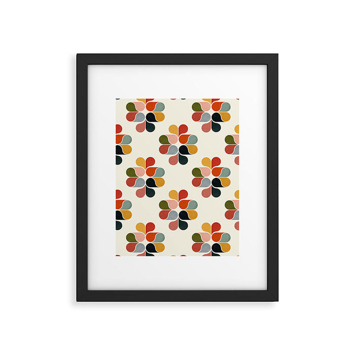 Retro geometry pattern Framed Art Print Gallery Image 1