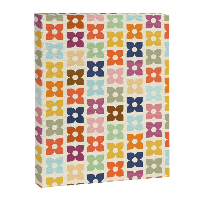Retro Nostalgic Pastel Flowers Canvas Print Gallery Image 1