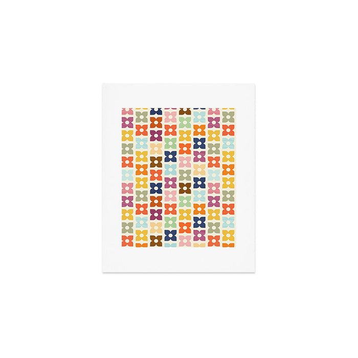 Retro Nostalgic Pastel Flowers Art Print Gallery Image 1