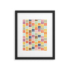 Retro Nostalgic Pastel Flowers Framed Art Print Gallery Image 6