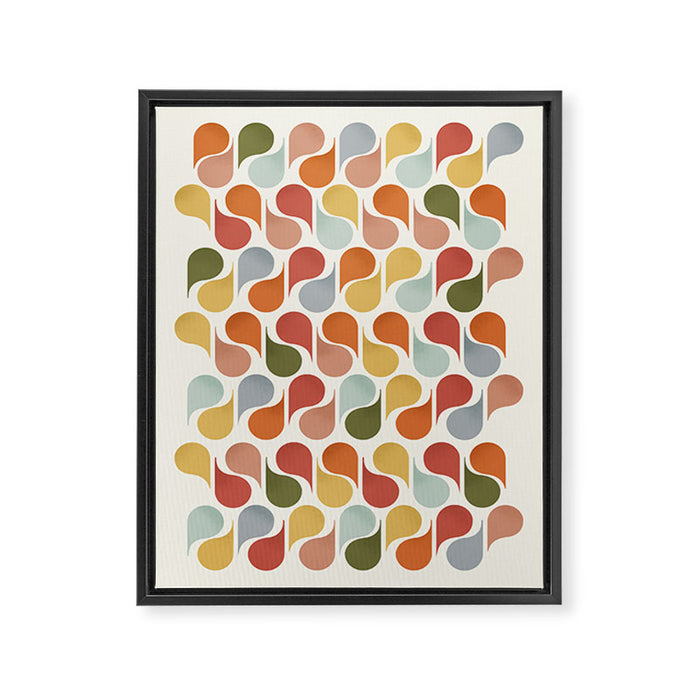 retro pattern no4 Framed Canvas Print Gallery Image 1