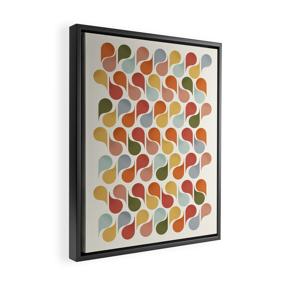 retro pattern no4 Framed Canvas Print Gallery Image 2
