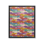 Retro Rainbow Funny Dachshunds Framed Canvas Print Gallery Image 8