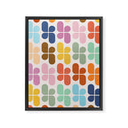 Retro Shapes Geometry Pattern Framed Canvas Print Gallery Image 8