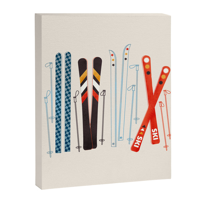 Retro Ski Illustration Canvas Print Gallery Image 1