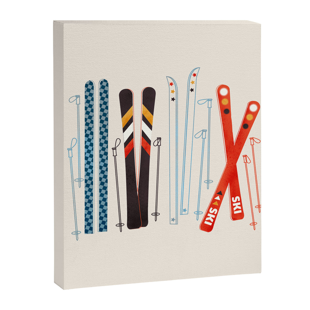 Retro Ski Illustration Canvas Print Gallery Image 8