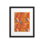 Retro Ski Pattern Illustration Framed Art Print Gallery Image 6