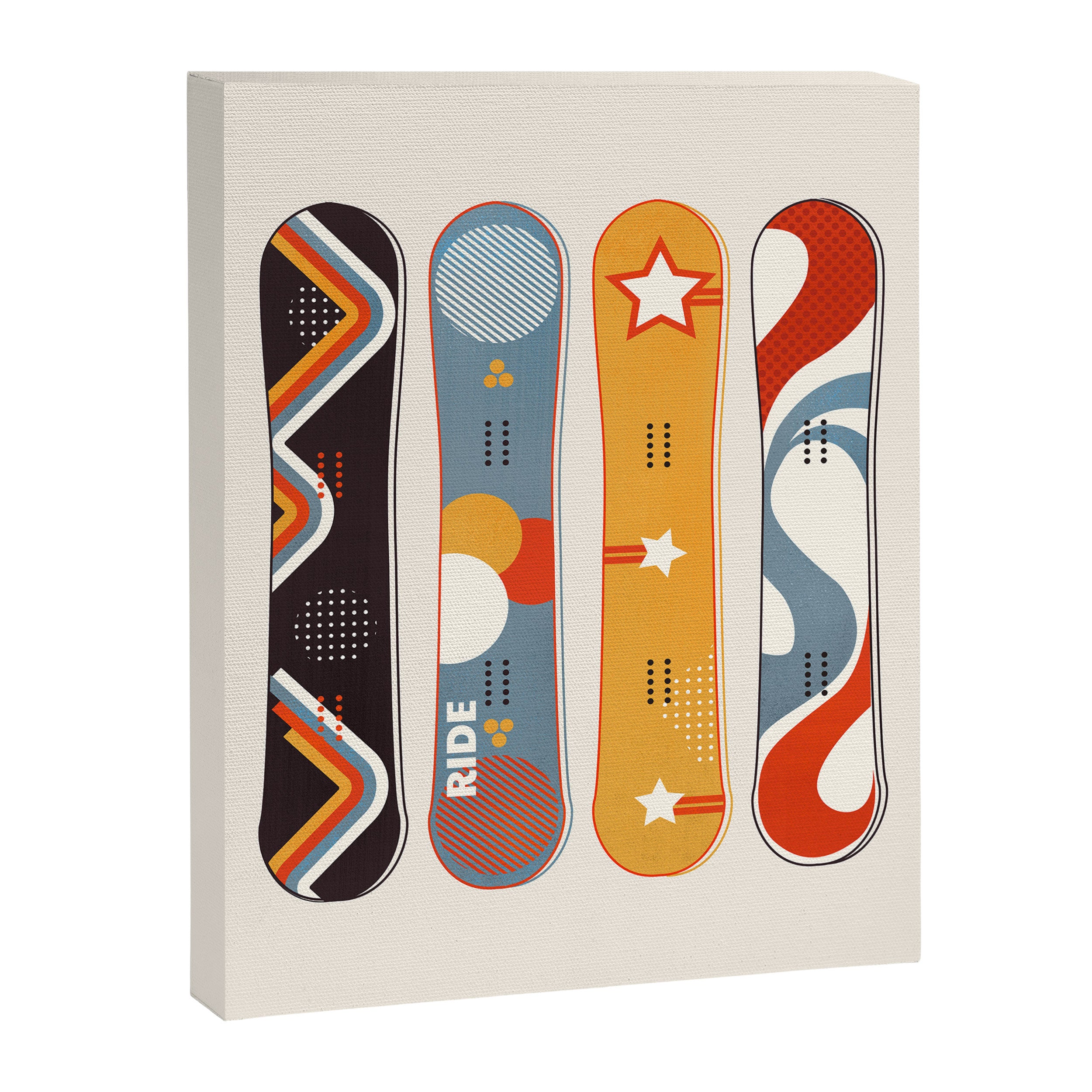 Retro Snowboards  Canvas Print Gallery Image 8