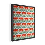 Retro Tulips Pattern Framed Canvas Print Gallery Image 2