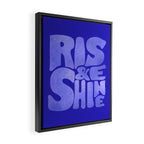 Rise and Shine - blue typography Framed Canvas Print Gallery Image 2