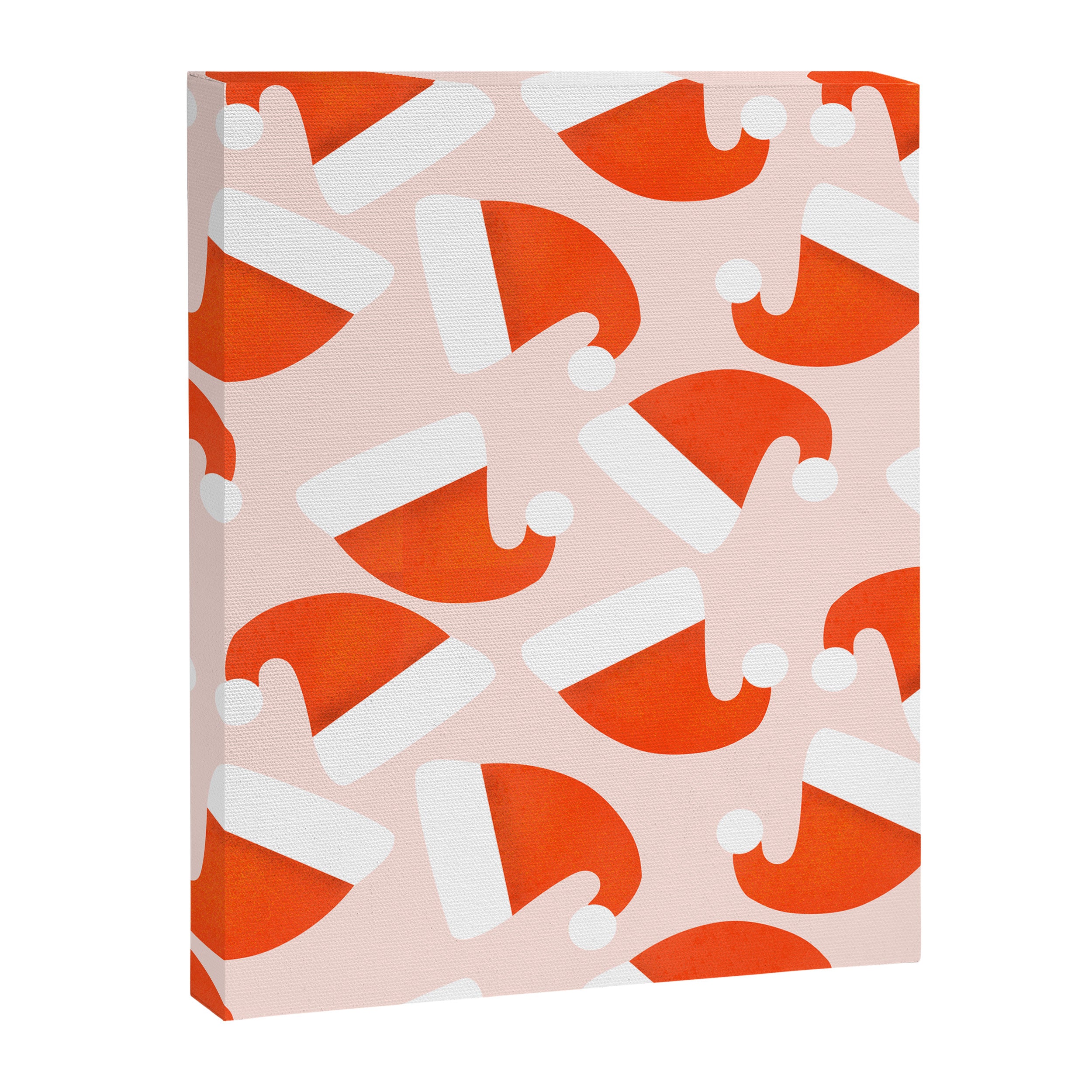 Santa Hat pattern Canvas Print Gallery Image 8