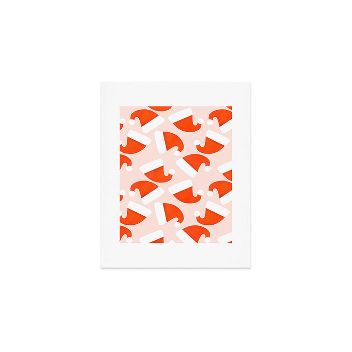 Santa Hat pattern Art Print Gallery Image 1