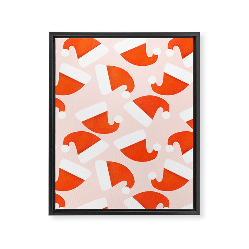Santa Hat pattern Framed Canvas Print Gallery Image 8