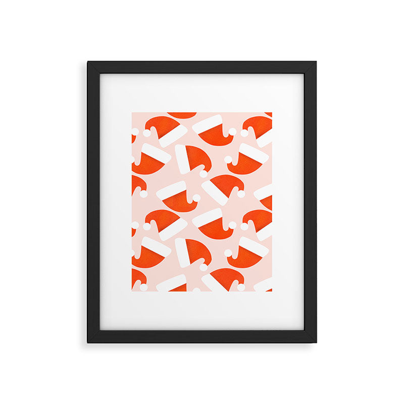 Santa Hat pattern Framed Art Print Gallery Image 6