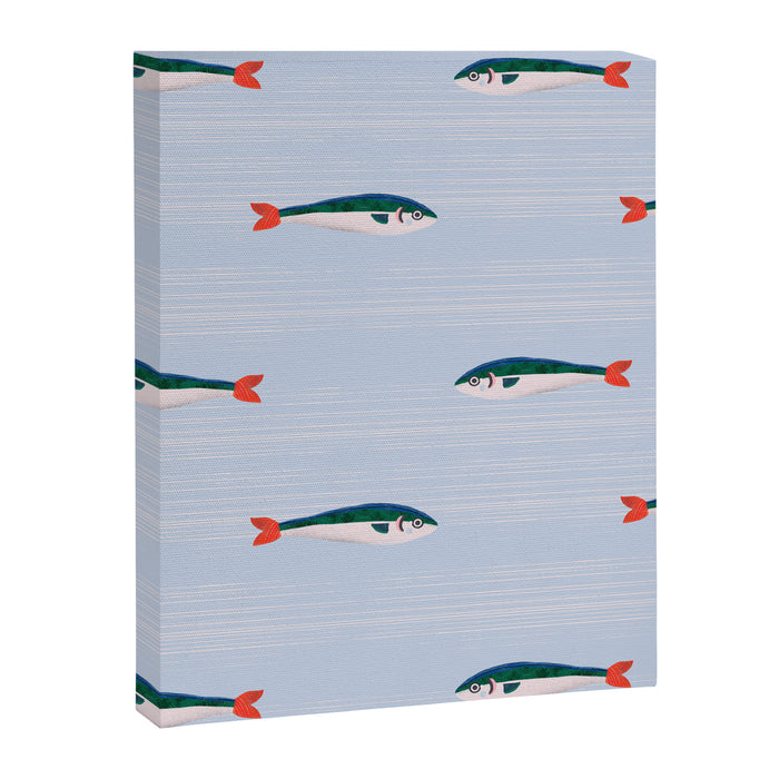 Sardines In The Sea Pattern Canvas Print Gallery Image 1