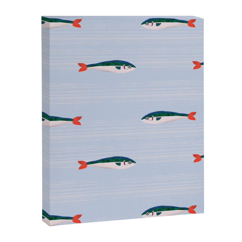 Sardines In The Sea Pattern Canvas Print Gallery Image 6