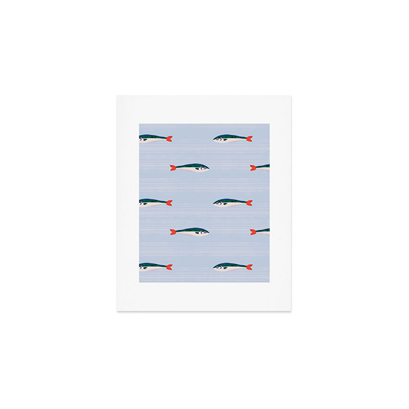 Sardines In The Sea Pattern Art Print Gallery Image 1
