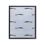 Sardines In The Sea Pattern Framed Canvas Print Gallery Image 6