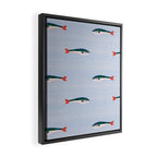 Sardines In The Sea Pattern Framed Canvas Print Gallery Image 2