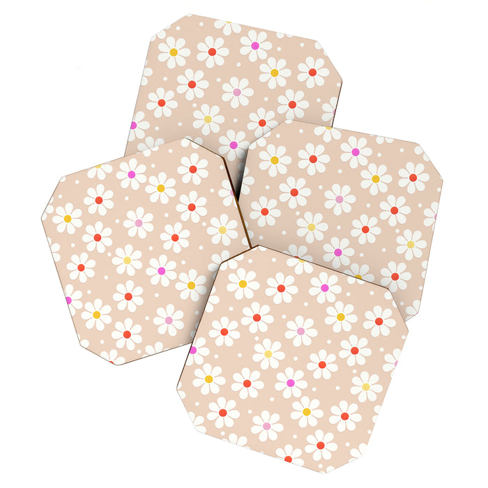 Seventies Daisies Pattern Coaster Gallery Image 1