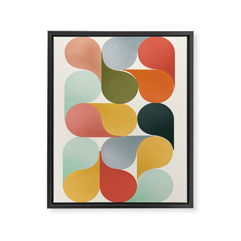 Shapes of color - abstract Framed Canvas Print Gallery Image 8