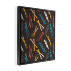 Ski Fun: Vintage Style  Framed Canvas Print Gallery Image 2