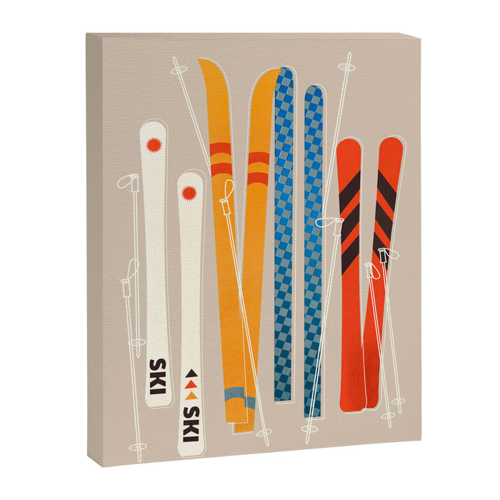 Ski Illustration Canvas Print Gallery Image 1