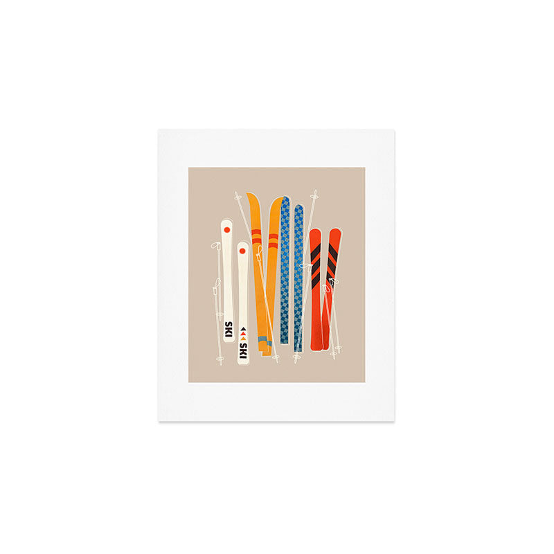 Ski Illustration Art Print Gallery Image 1
