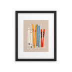 Ski Illustration Framed Art Print Gallery Image 4