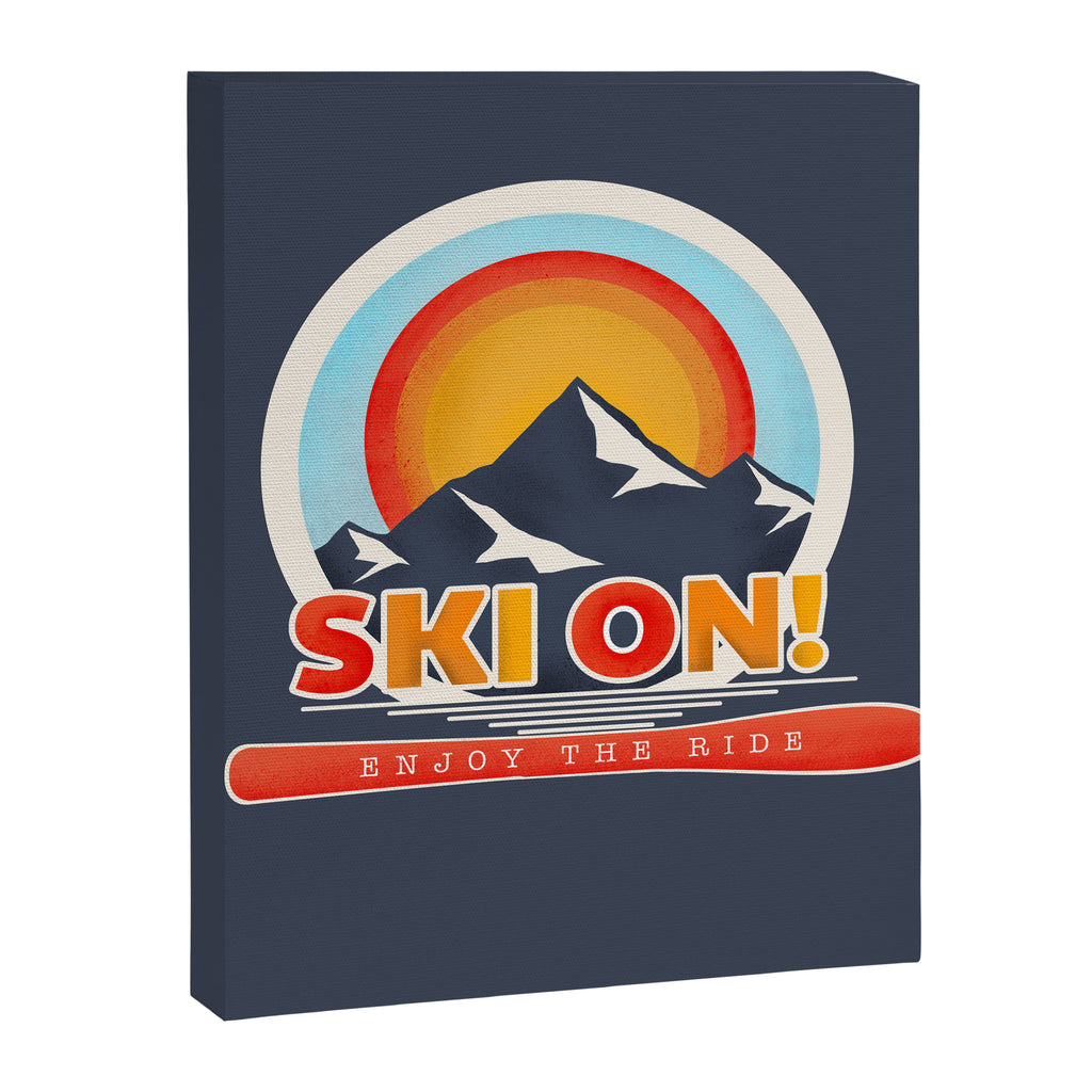 SKI ON! retro badge Canvas Print Gallery Image 8