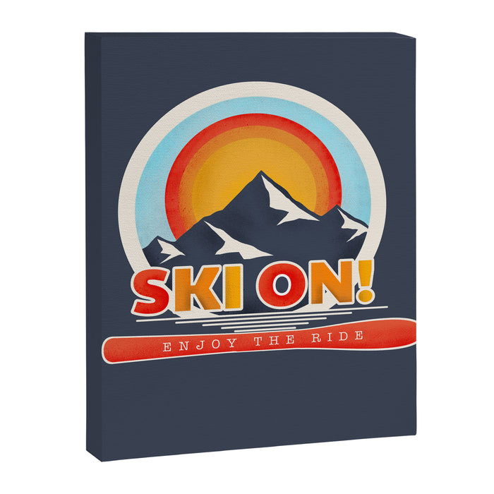 SKI ON! retro badge Canvas Print Gallery Image 1
