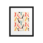 Ski time pattern Framed Art Print Gallery Image 6