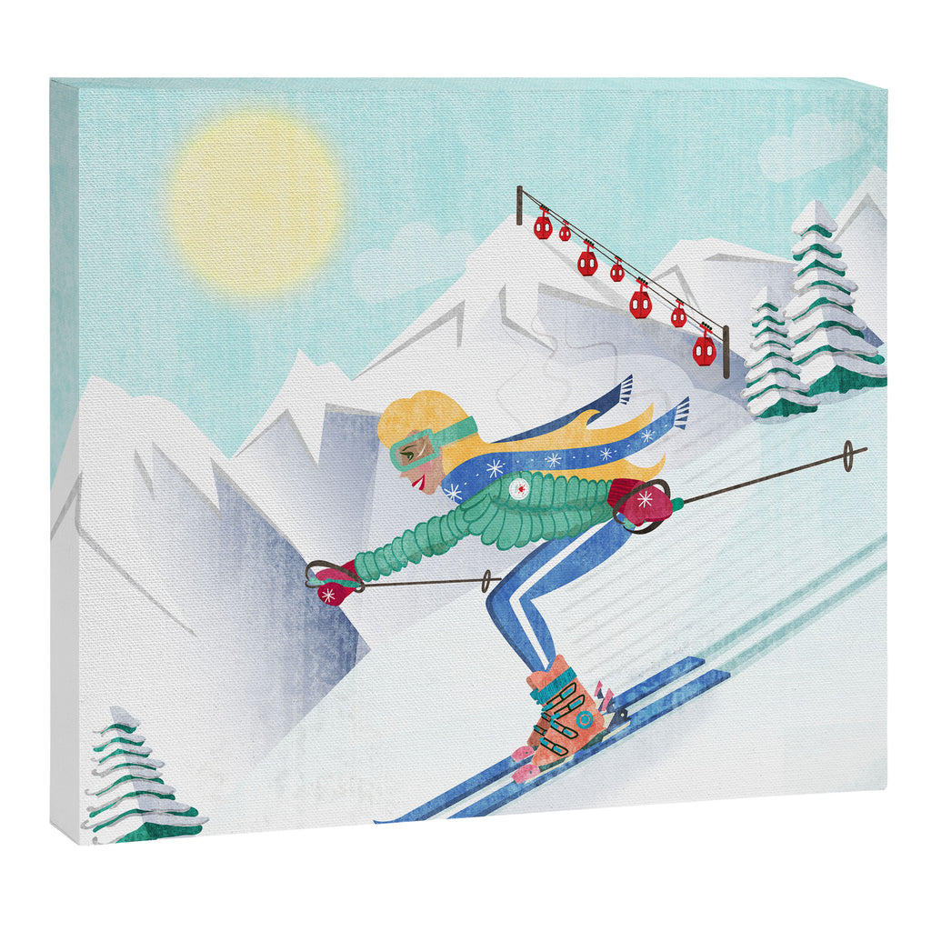 Skiing Girl Canvas Print Gallery Image 14