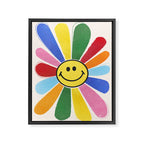 Smiley Hippie Daisy Framed Canvas Print Gallery Image 8