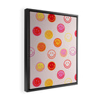 Smiling Faces Pattern Framed Canvas Print Gallery Image 2