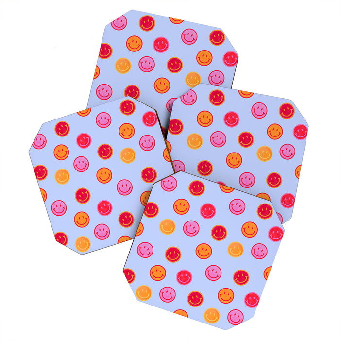 Smiling faces pattern no2 Coaster Gallery Image 1