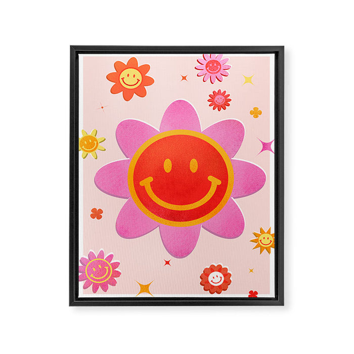 Smiling Flower Faces  Framed Canvas Print Gallery Image 1