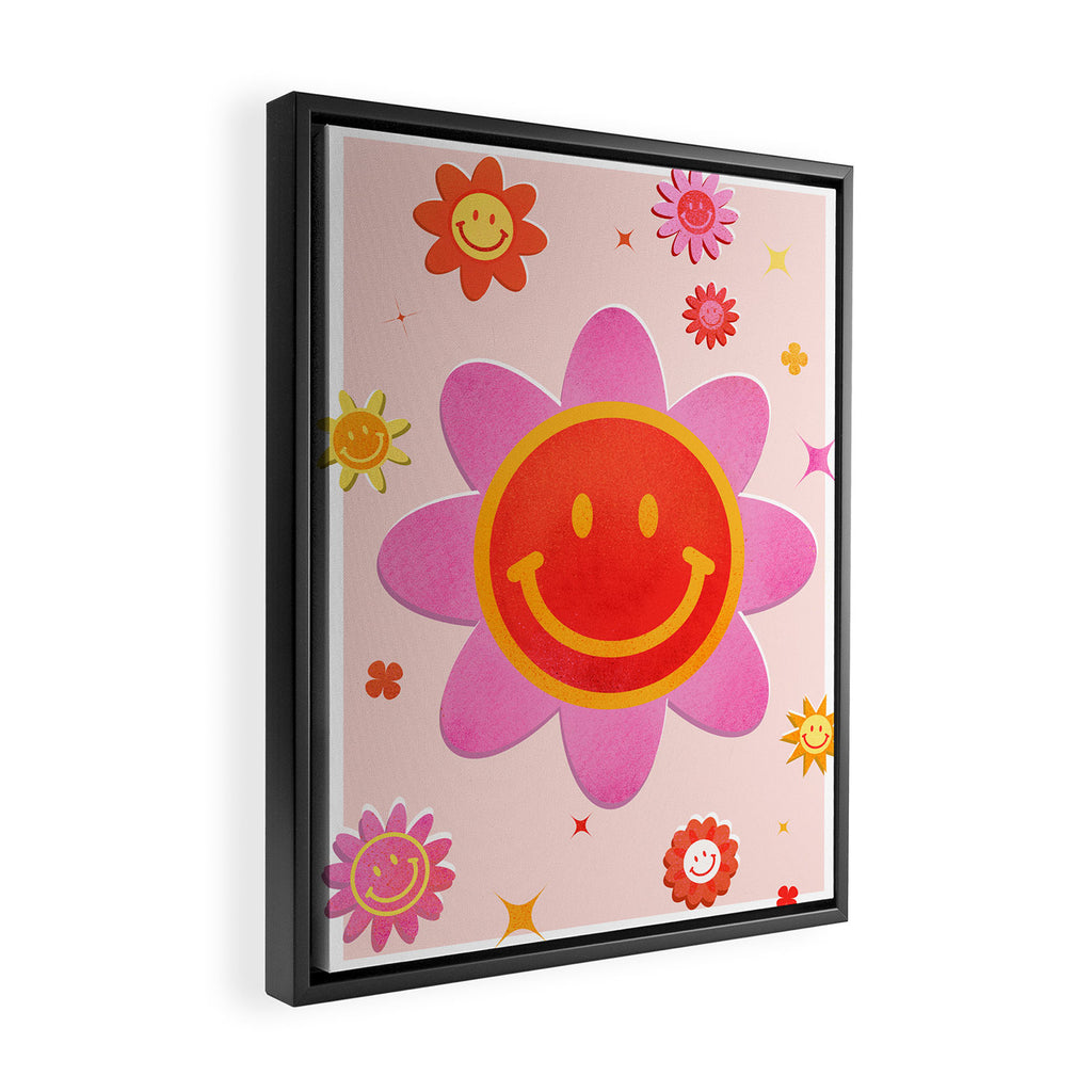 Smiling Flower Faces  Framed Canvas Print Gallery Image 2