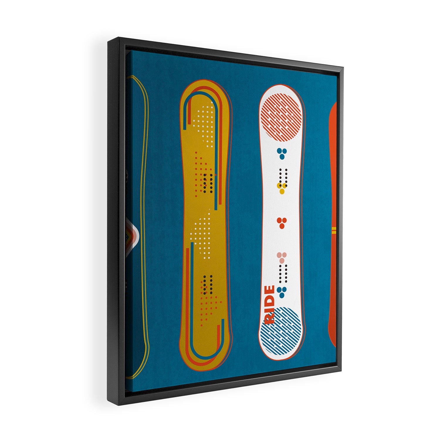 SNOWBOARD DESIGN Framed Canvas Print Gallery Image 2