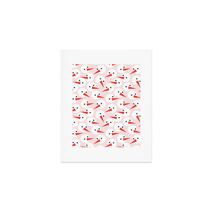 Snowman pattern Art Print Gallery Image 1
