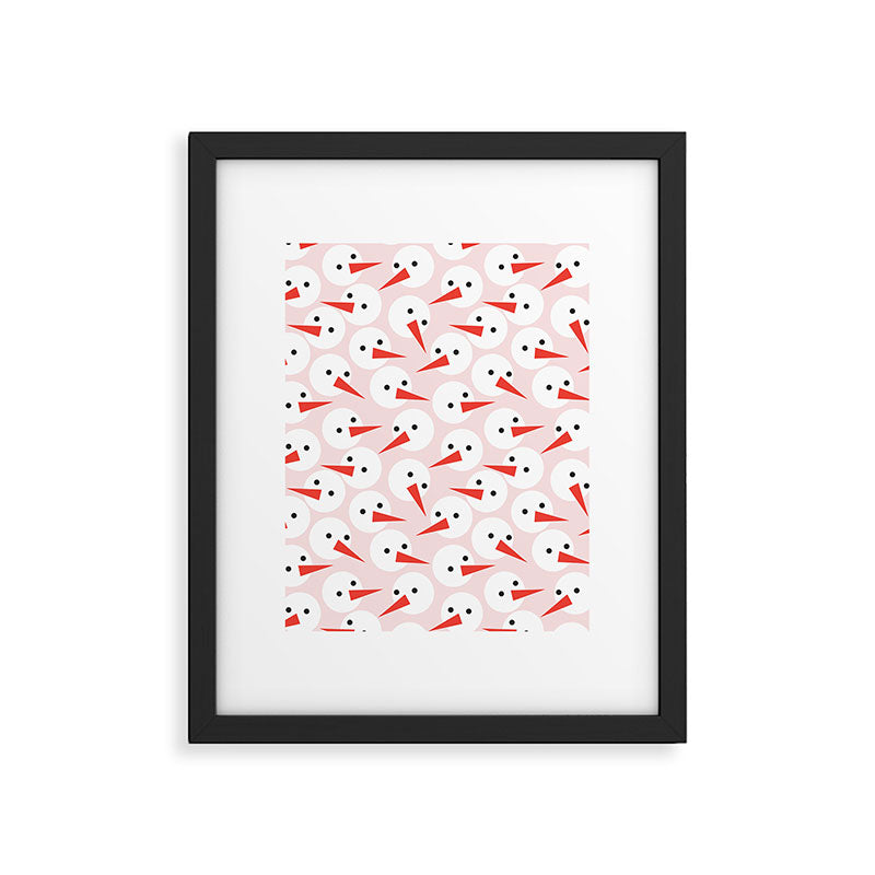Snowman pattern Framed Art Print Gallery Image 6