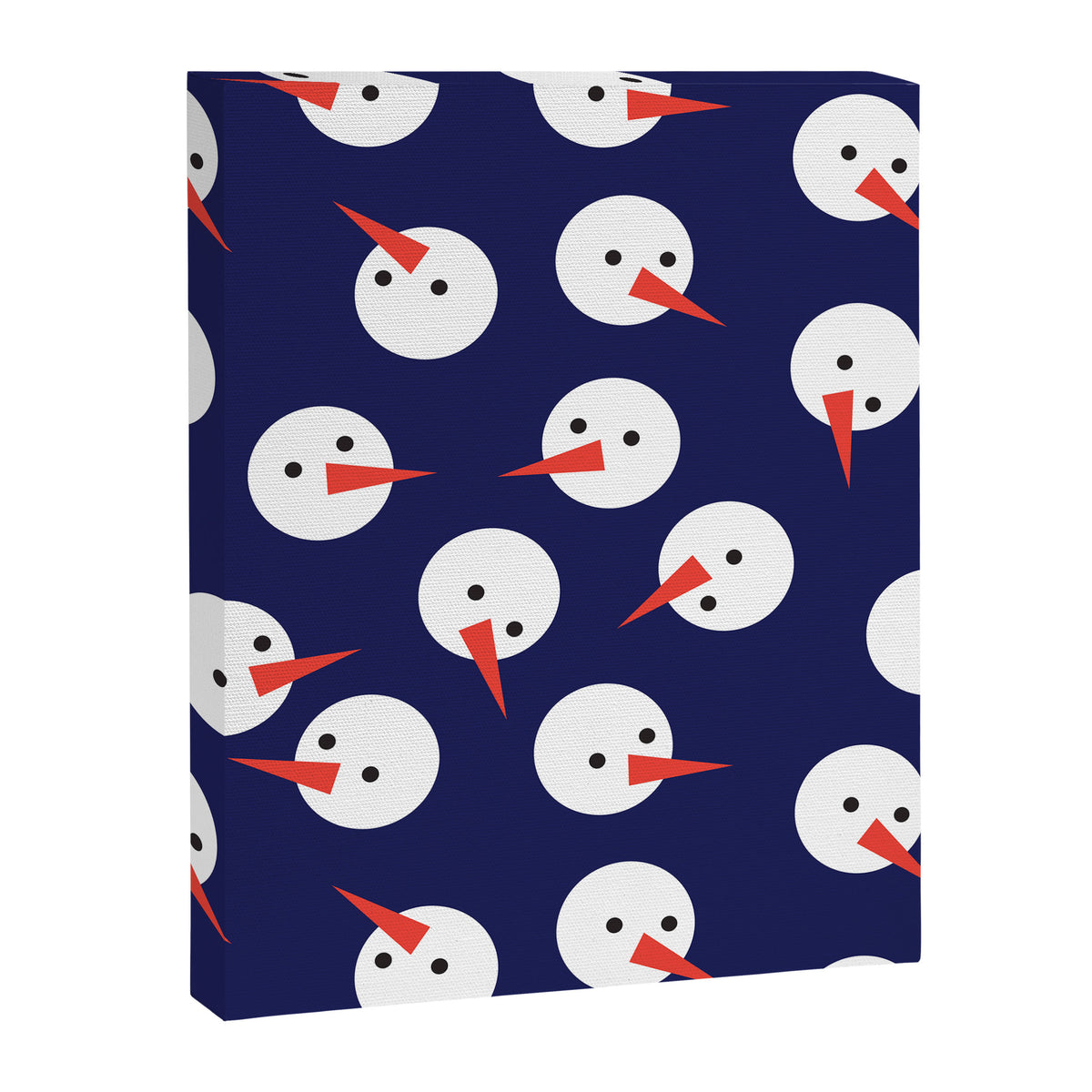 Snowmen pattern on dark Canvas Print Gallery Image 8
